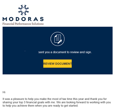 Modoras transitions to Docusign